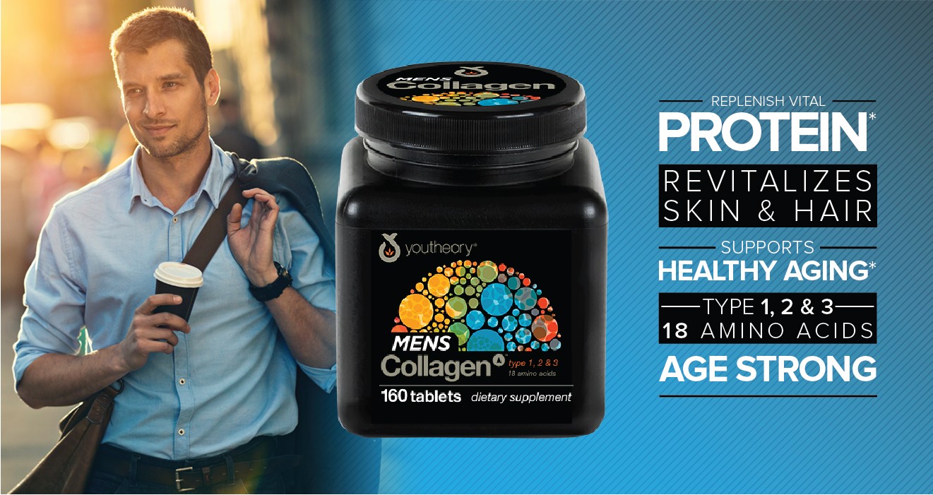 Review viên uống Collagen Youtheory Type 1 2 & 3 cho nam giới