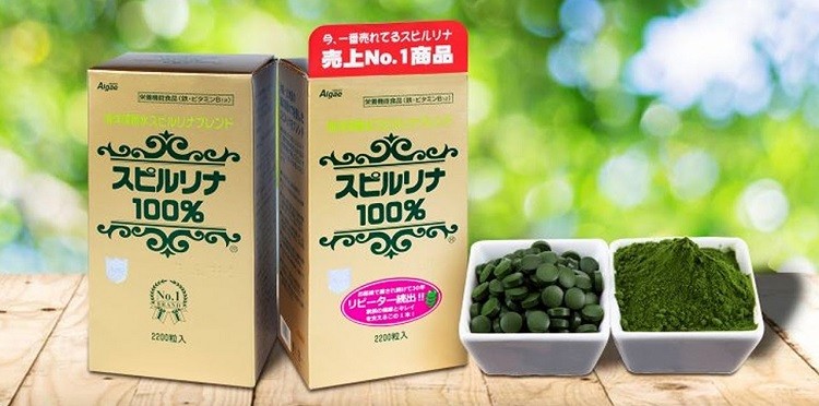 Review viên uống tảo xoắn Spirulina Nhật Bản 2200 viên chi tiết