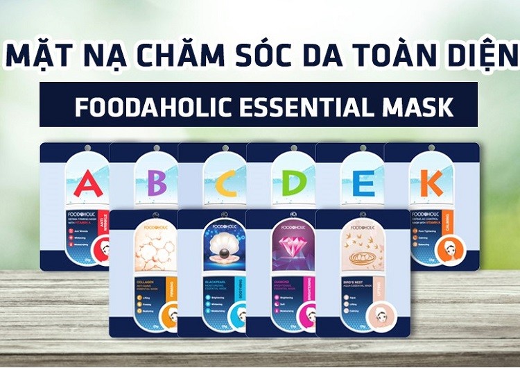 Mặt nạ giấy chăm sóc da toàn diện Foodaholic Essential Mask