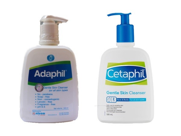 So sánh sữa rửa mặt Adaphil và Cetaphil khác nhau như thế nào?