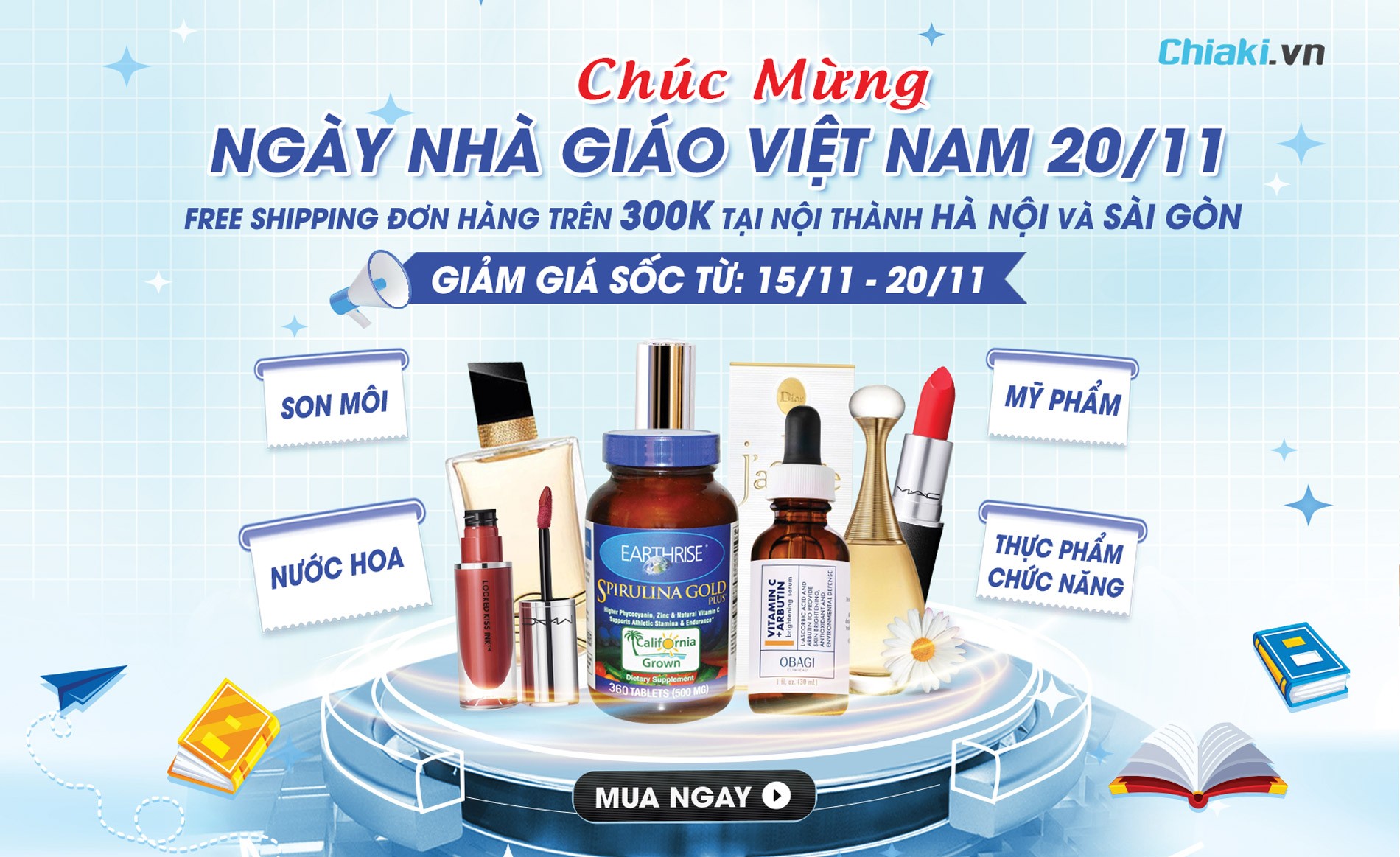 Chiaki sale up to 30% chào mừng Ngày Nhà Giáo Việt Nam 20/11