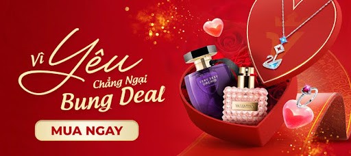 Đặt quà Valentine sớm, rinh loạt voucher khủng tới 142K trên Vua Hàng Hiệu 