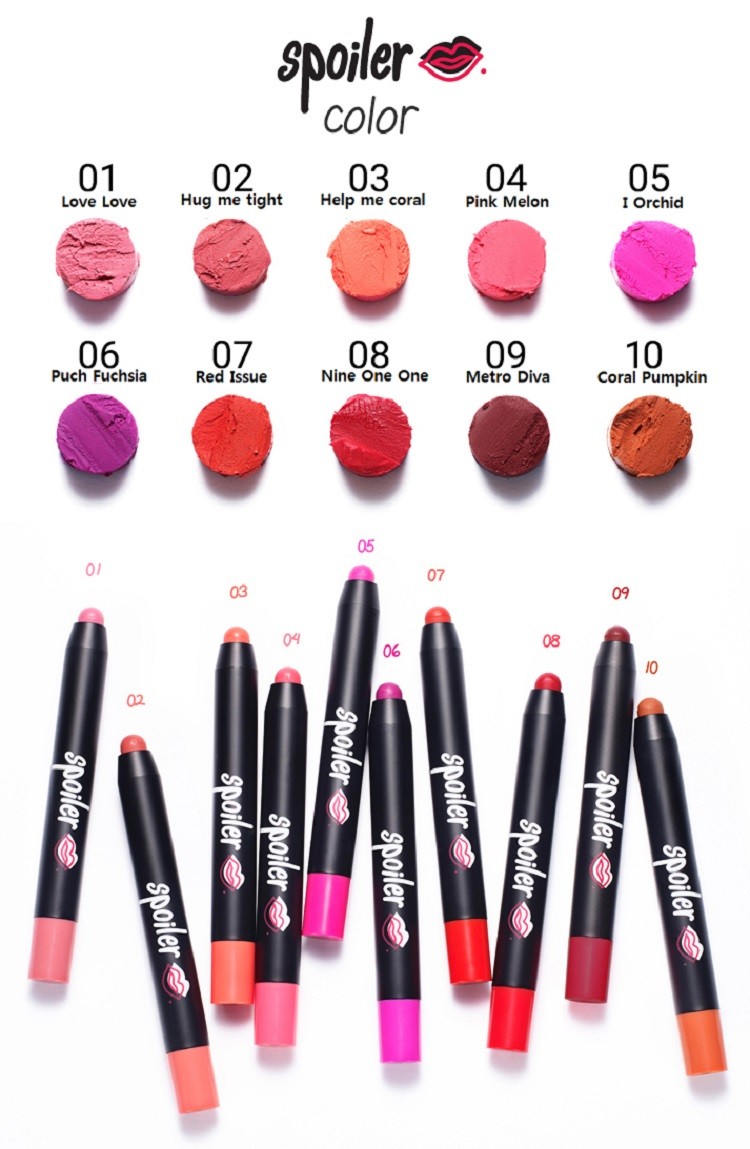 Tonymoly Spoiler Sheer Matte Lip Pencil