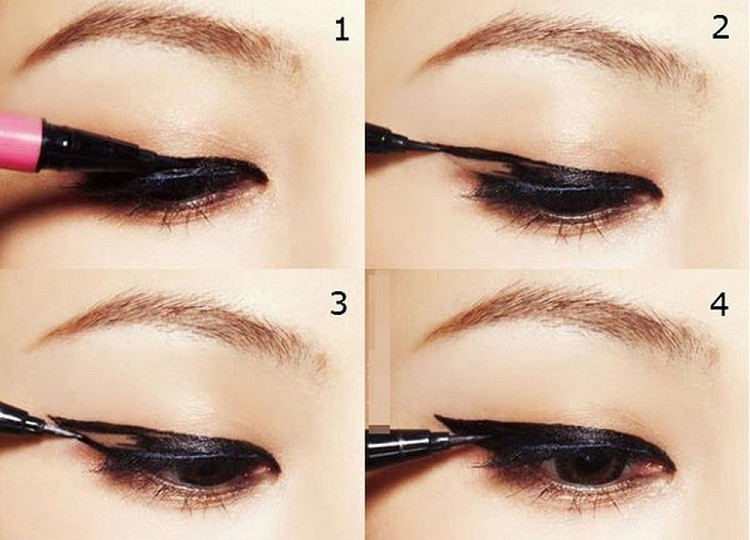 kẻ mắt theo đường mí