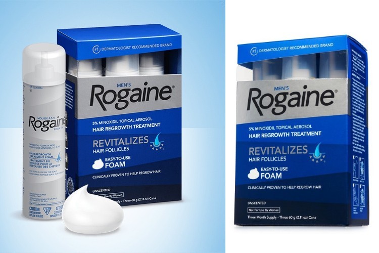 Hỗ trợ mọc tóc Minoxidil 5% Men’s Rogaine Foam dạng bọt