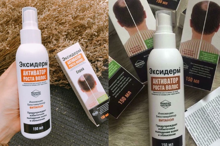 Xịt mọc tóc, trị hói Eksiderm sử dụng được cho cả nam và nữ