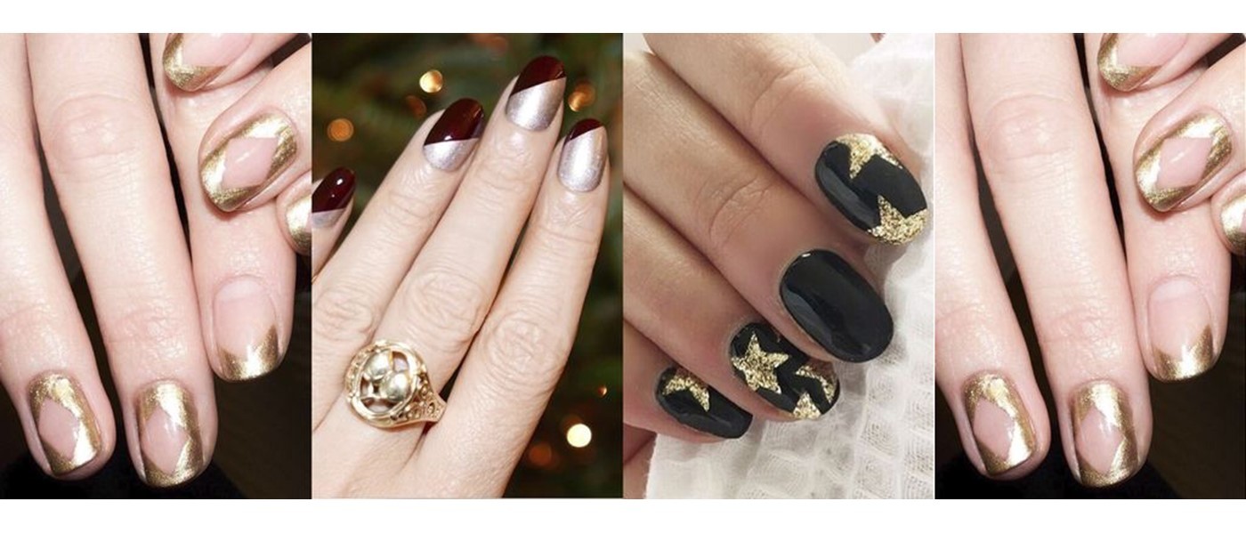 Mẫu nail vàng ánh kim