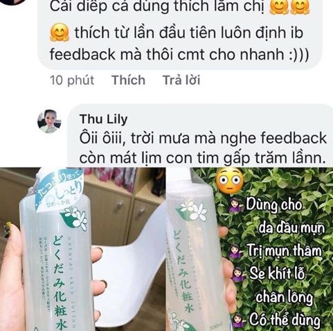 Nước hoa hồng diếp cá nhật bản review