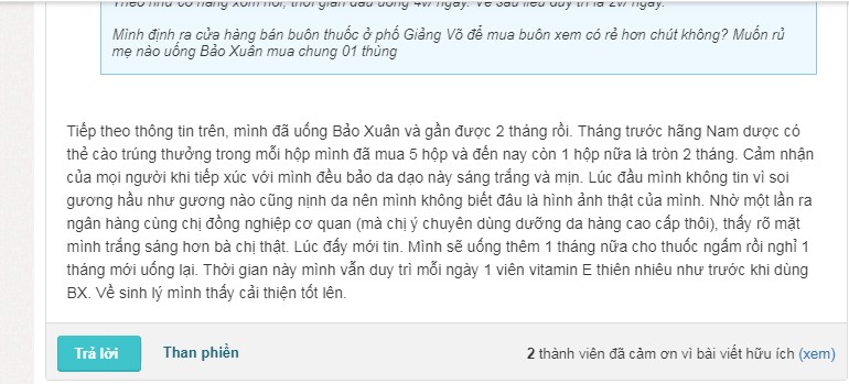 viên uống bảo xuân có tốt không, viên uống bảo xuân có hiệu quả không, viên uống bảo xuân có giá bao nhiêu, viên uống bảo xuân mua ở đâu, viên uống bảo xuân hộp bao nhiêu viên