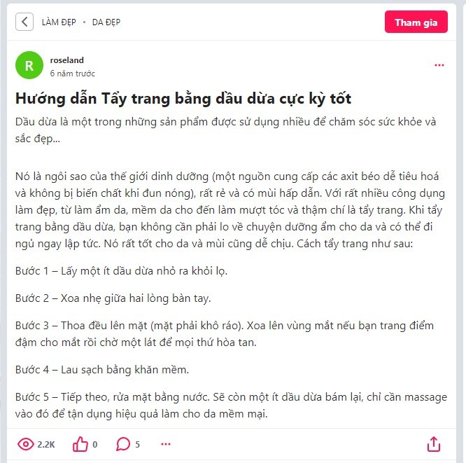 Tẩy trang bằng dầu dừa có tốt không? Sử dụng như thế nào cho đúng cách tẩy trang bằng dầu dừa có tốt không, tẩy trang bằng dầu dừa review, tẩy trang bằng dầu dừa đúng cách, tẩy trang bằng dầu dừa webtretho, tẩy trang bằng dầu dừa như thế nào, tẩy trang với dầu dừa, tẩy trang bằng dầu dừa nguyên chất