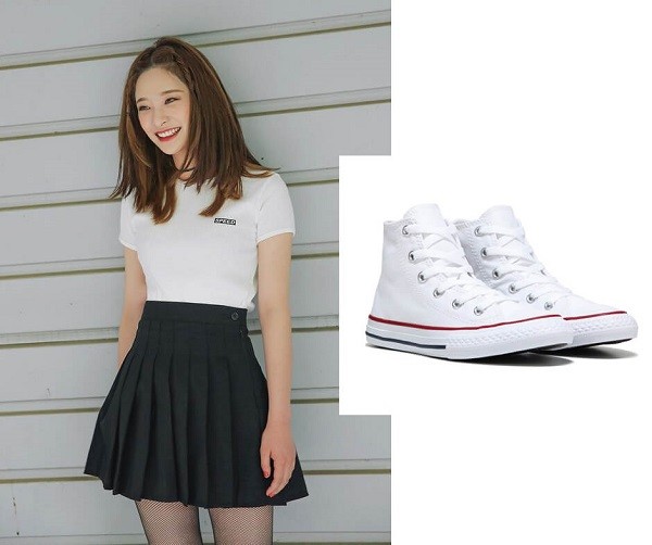 Cách mix giày converse cổ cao + áo sơ mi + quần tây dài
