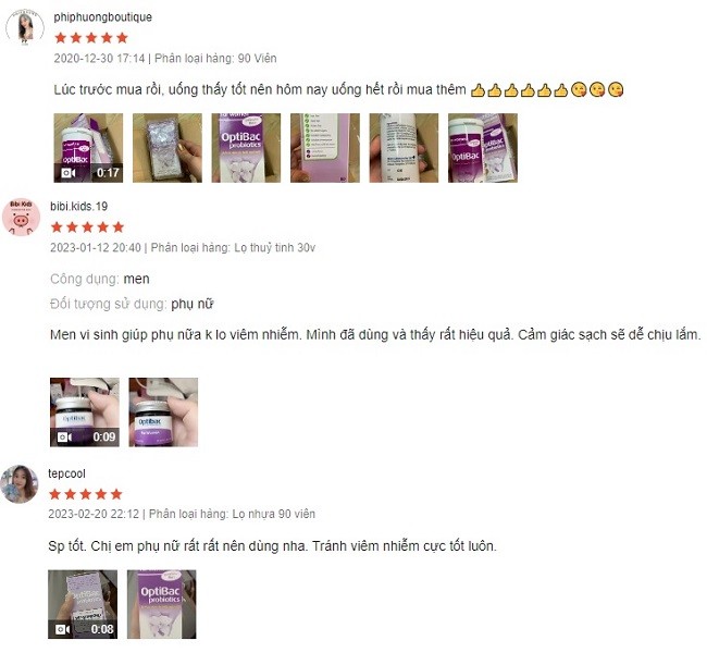 Optibac tím review từ người sử dụng