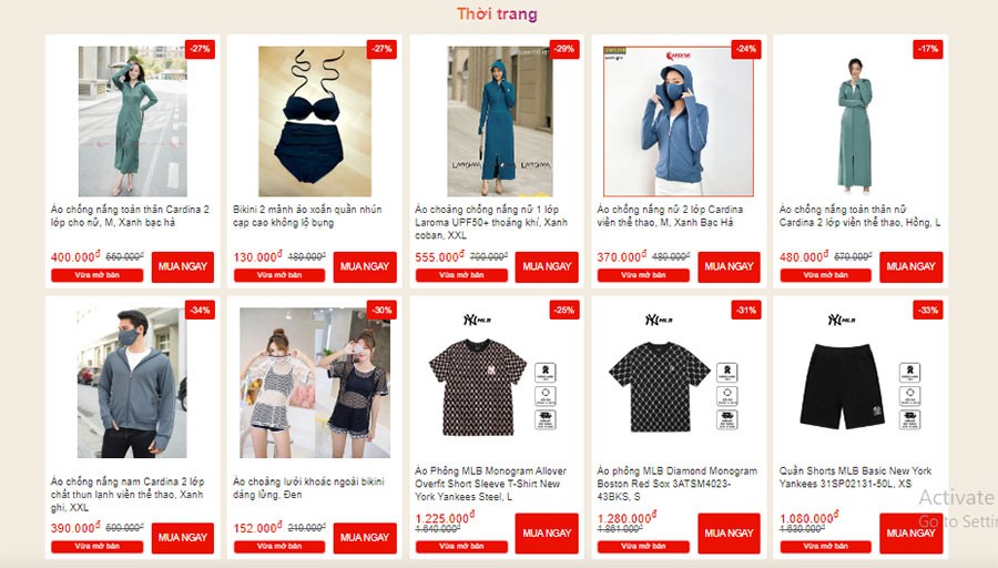 Chiaki sale các sản phẩm thời trang